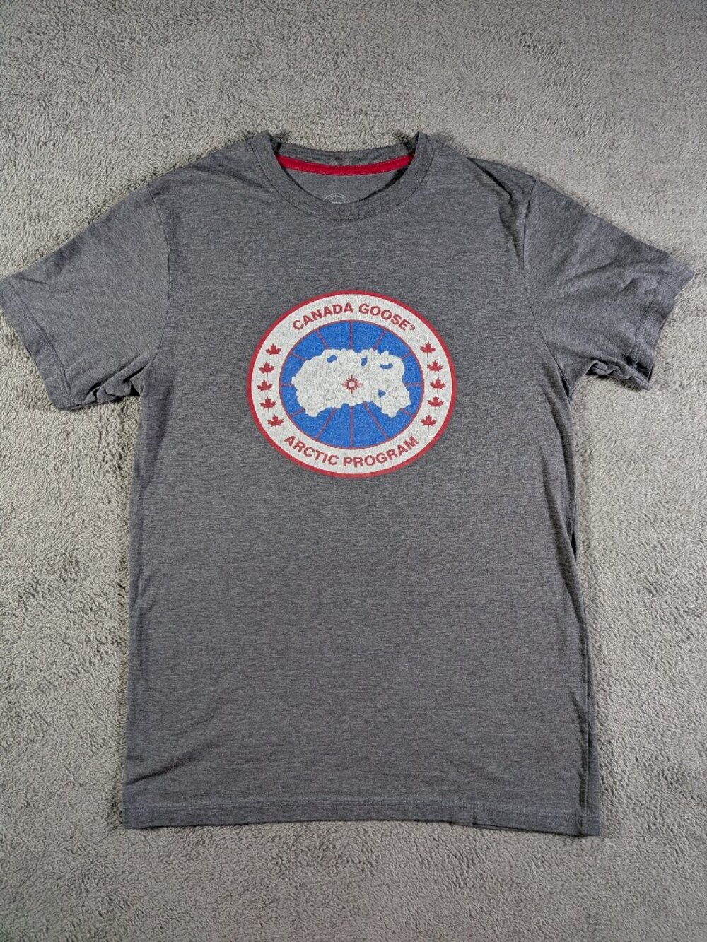 Canada Goose Arctic Program Logo Tee S Grey Recycled Cotton Blend